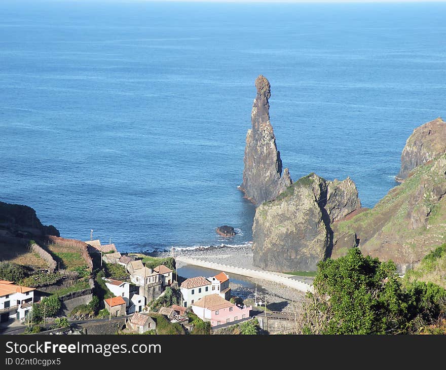 Small village in Madeira Island near the sea. Small village in Madeira Island near the sea