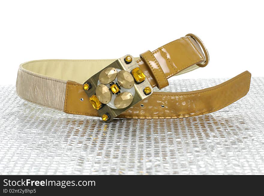 Close up Fashion leather belt