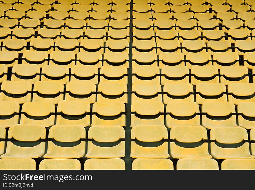 Yellow Seat Pattern in Football Stadium. Yellow Seat Pattern in Football Stadium