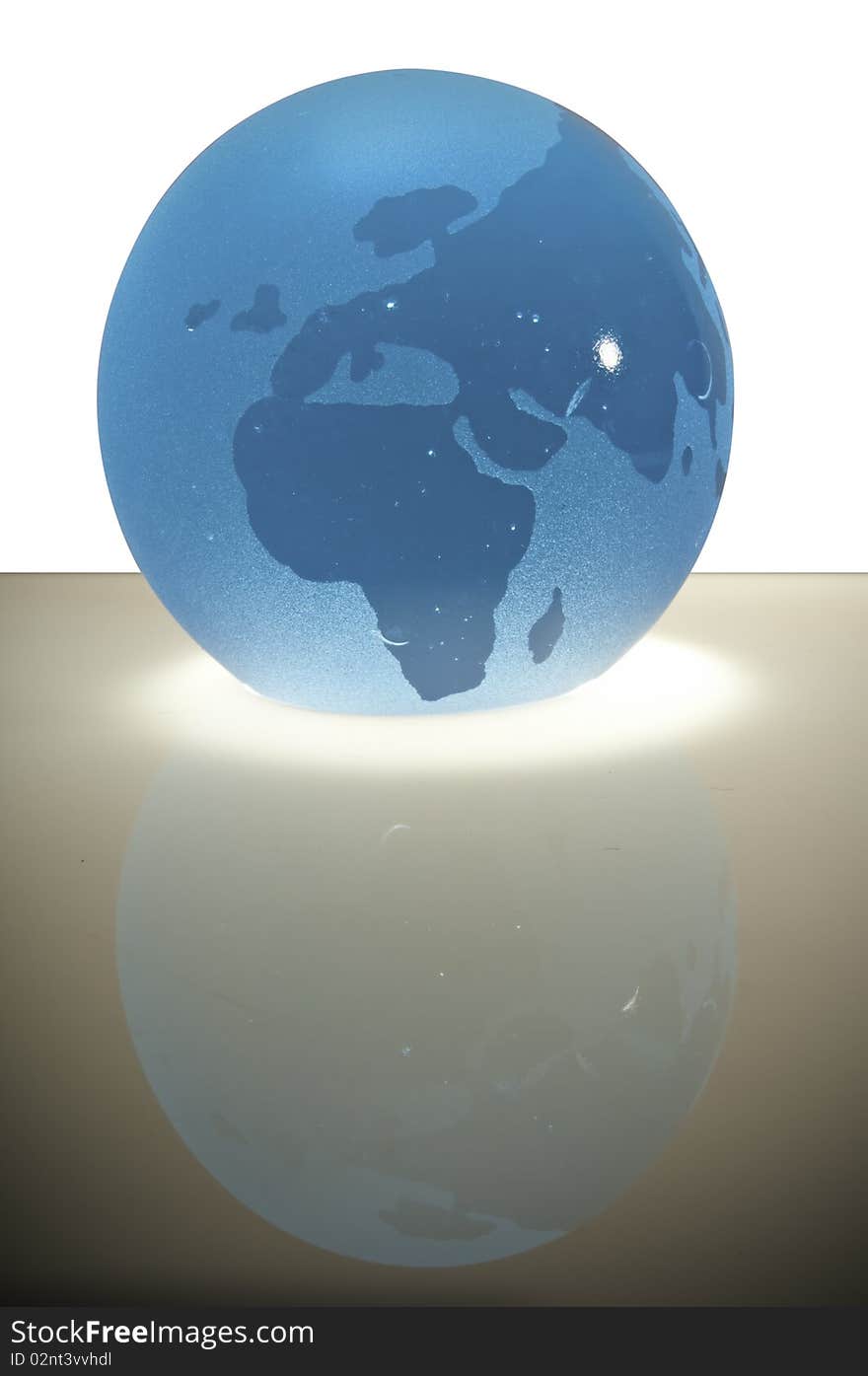 Glass Sphere With Map