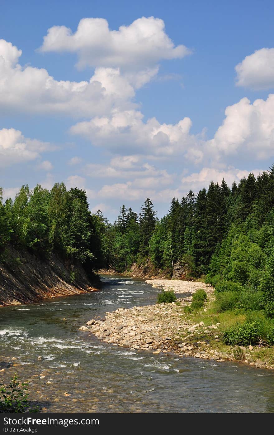 Mountain small river.