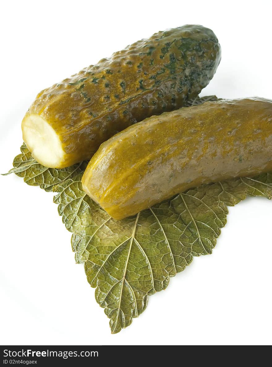 Marinated Cucumber With Leaf