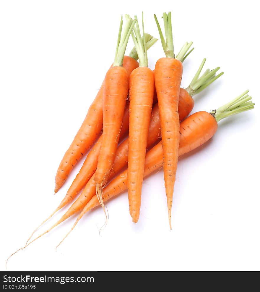 Ripe fresh carrots