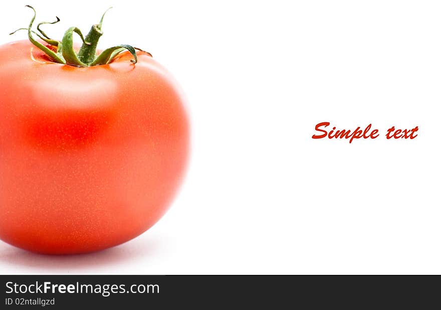 Tomato isolated on a white background.