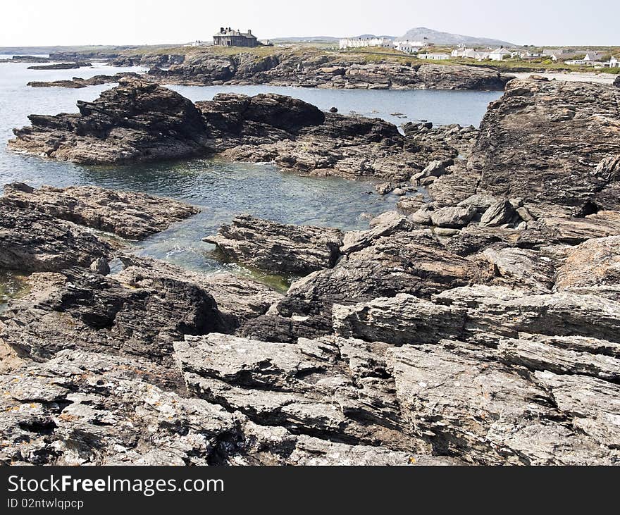 Anglesey coast rockpool Wales