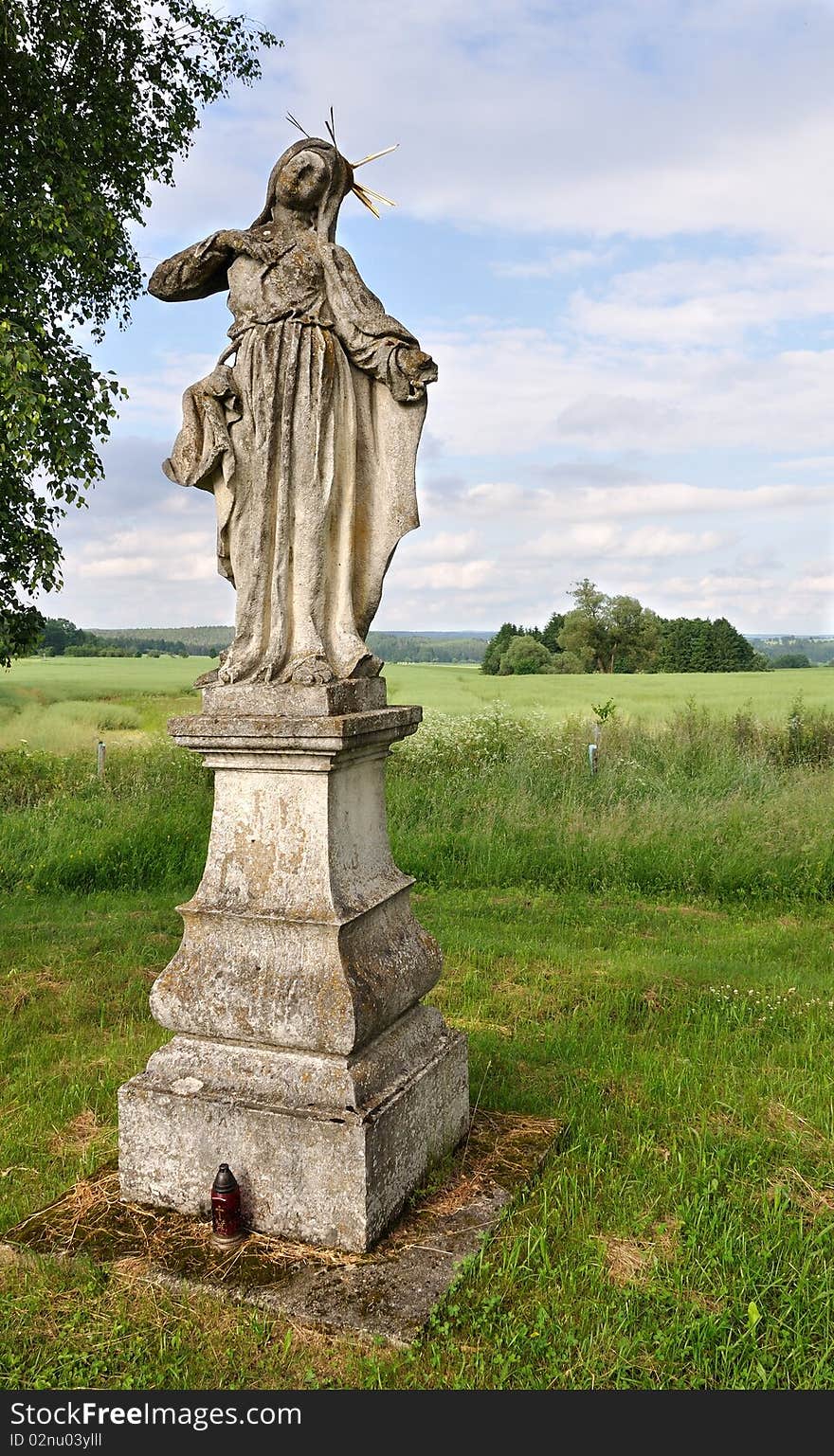 Statue Virgin Marie Sedmibolestna in the South Bohemian.