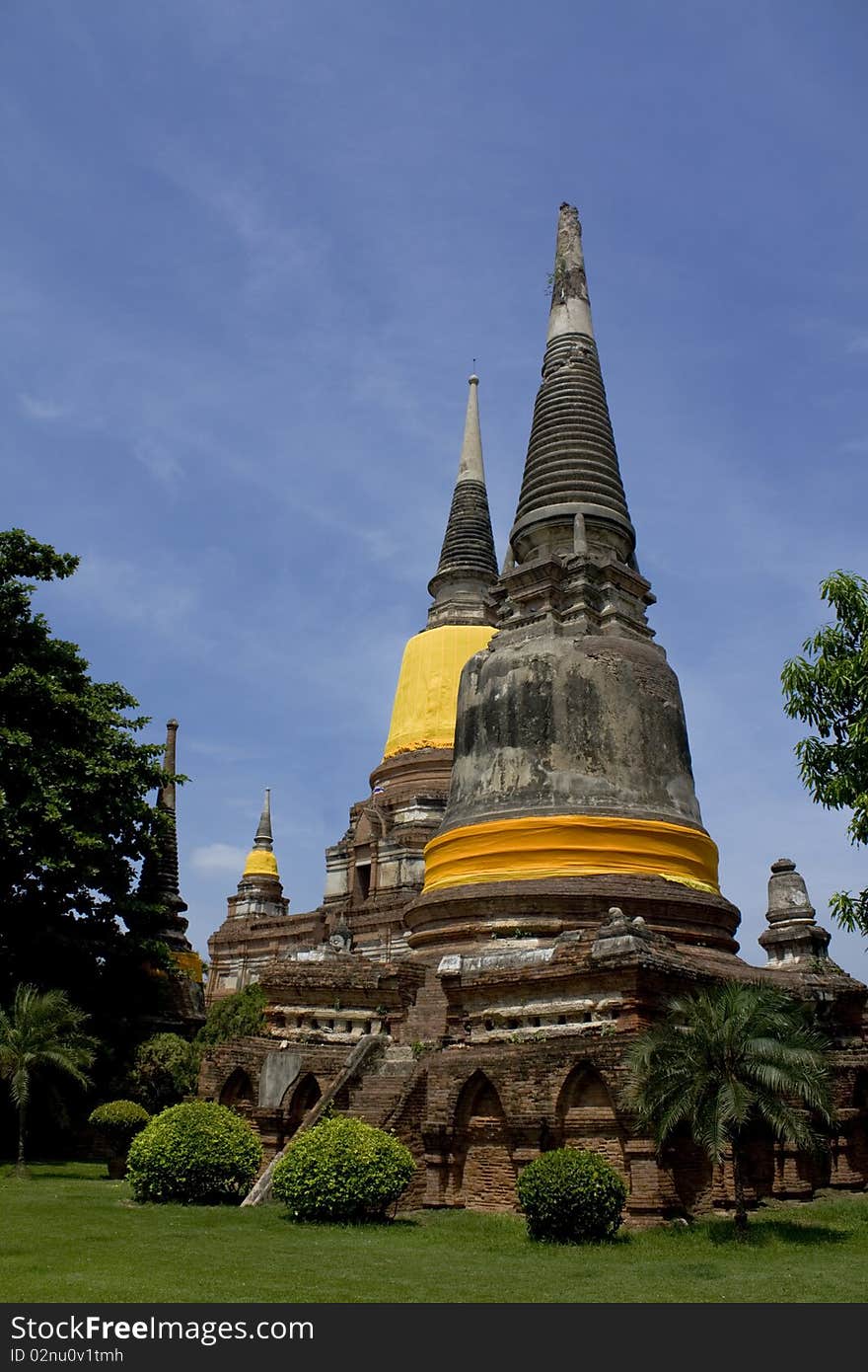 Temple old thai art Ayutthaya. Temple old thai art Ayutthaya