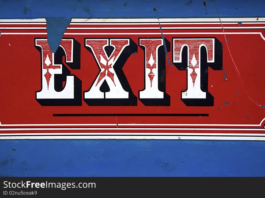 Carnival exit sign