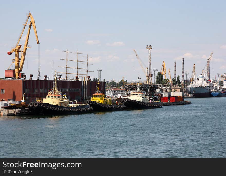 Tugboats at port