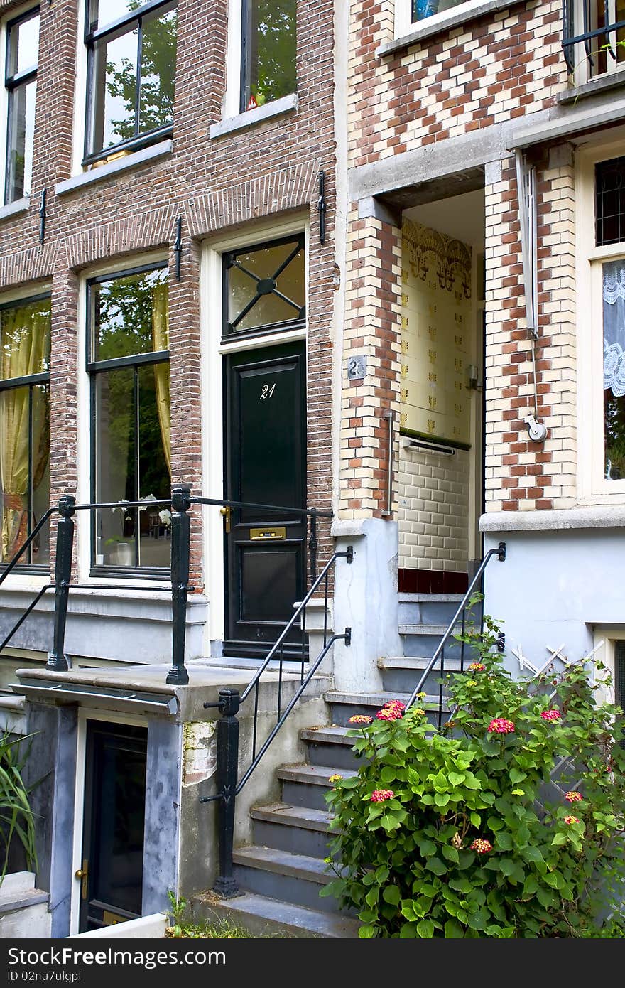 Typical house in center of Amsterdam. Typical house in center of Amsterdam