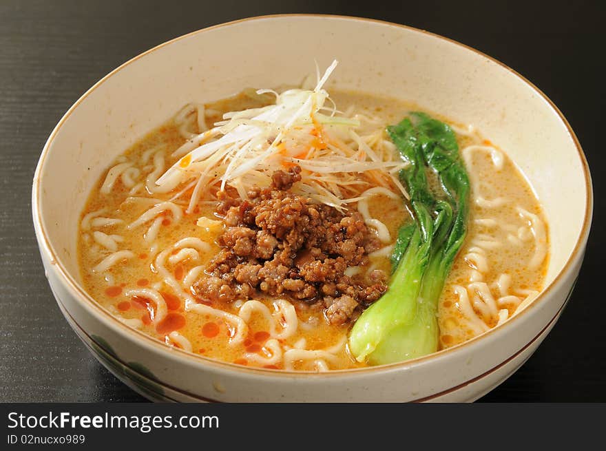 Chinese noodles on the table