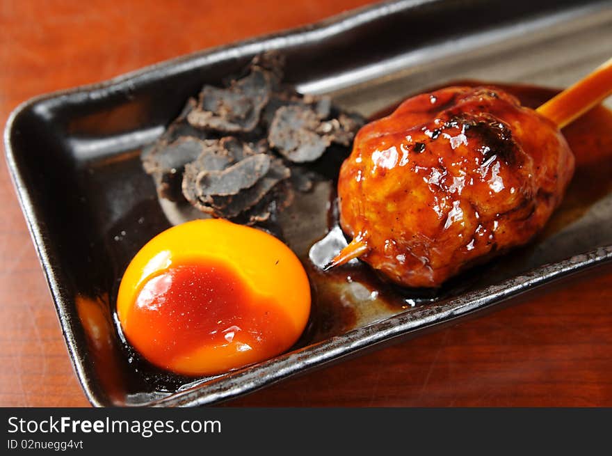 Two yakitori healthy delicious snacks