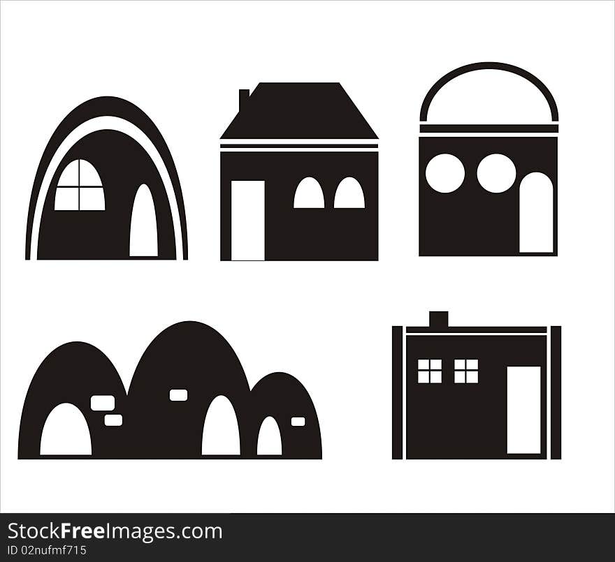 Home icons - vector