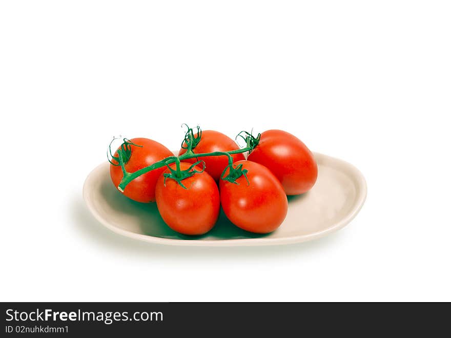 Tomatoes on the plate