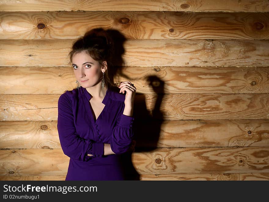 Woman at the wall.