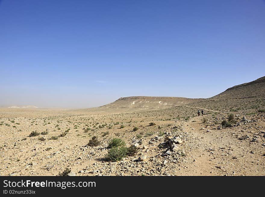 Hiking through the most extended desert in Israel. Hiking through the most extended desert in Israel.