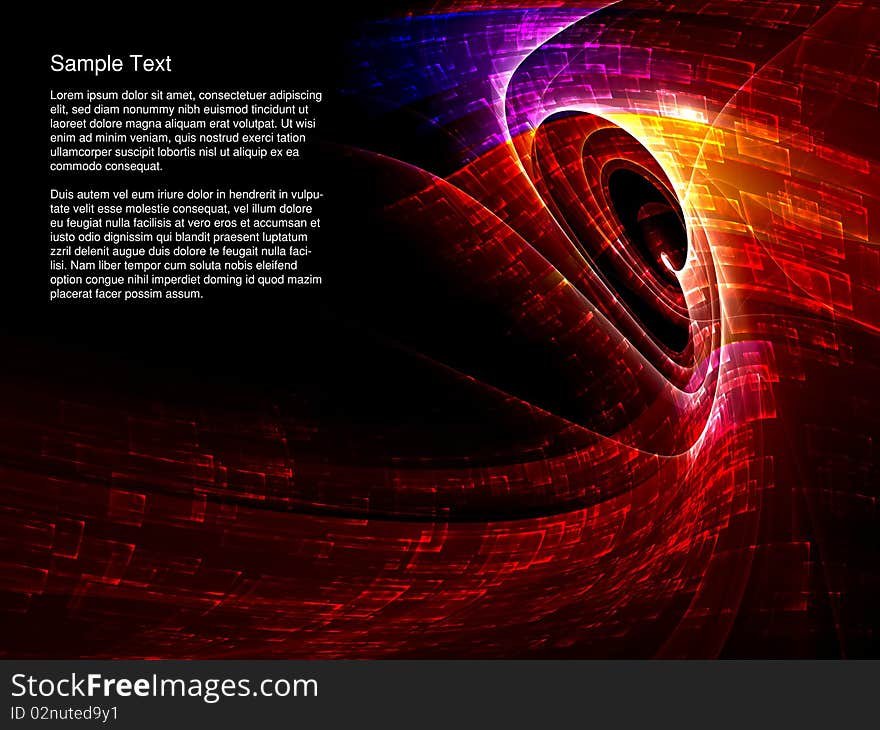 Interplay of hi-res shapes on the subject of motion, light and space. Interplay of hi-res shapes on the subject of motion, light and space