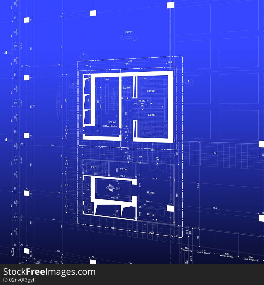 Blueprint business building plan concept