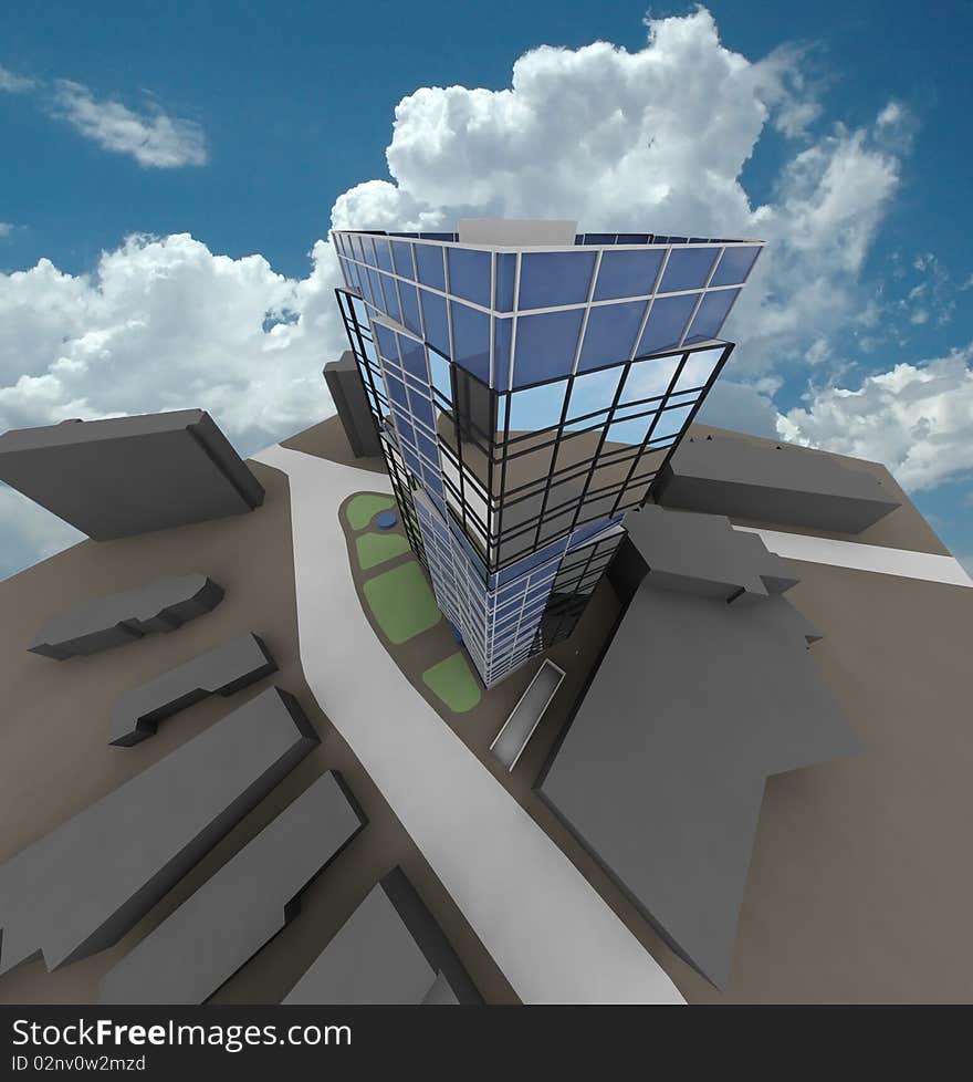 Render of business building concept