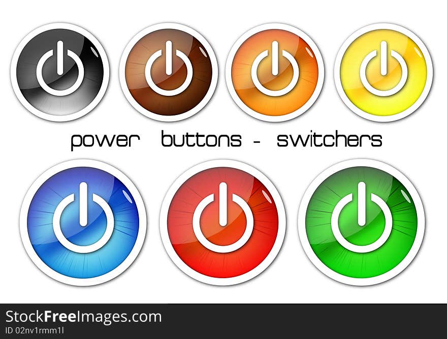 Color power buttons