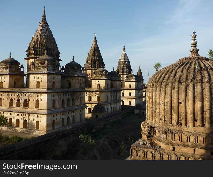 Orchha Chhatris temples, india