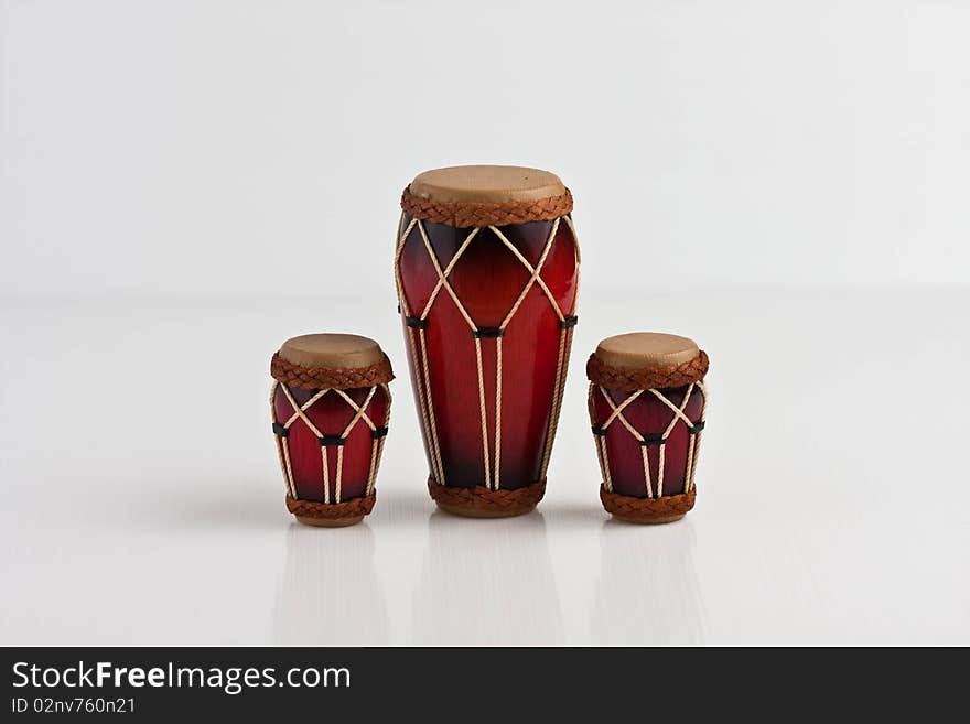 Long drum on white background