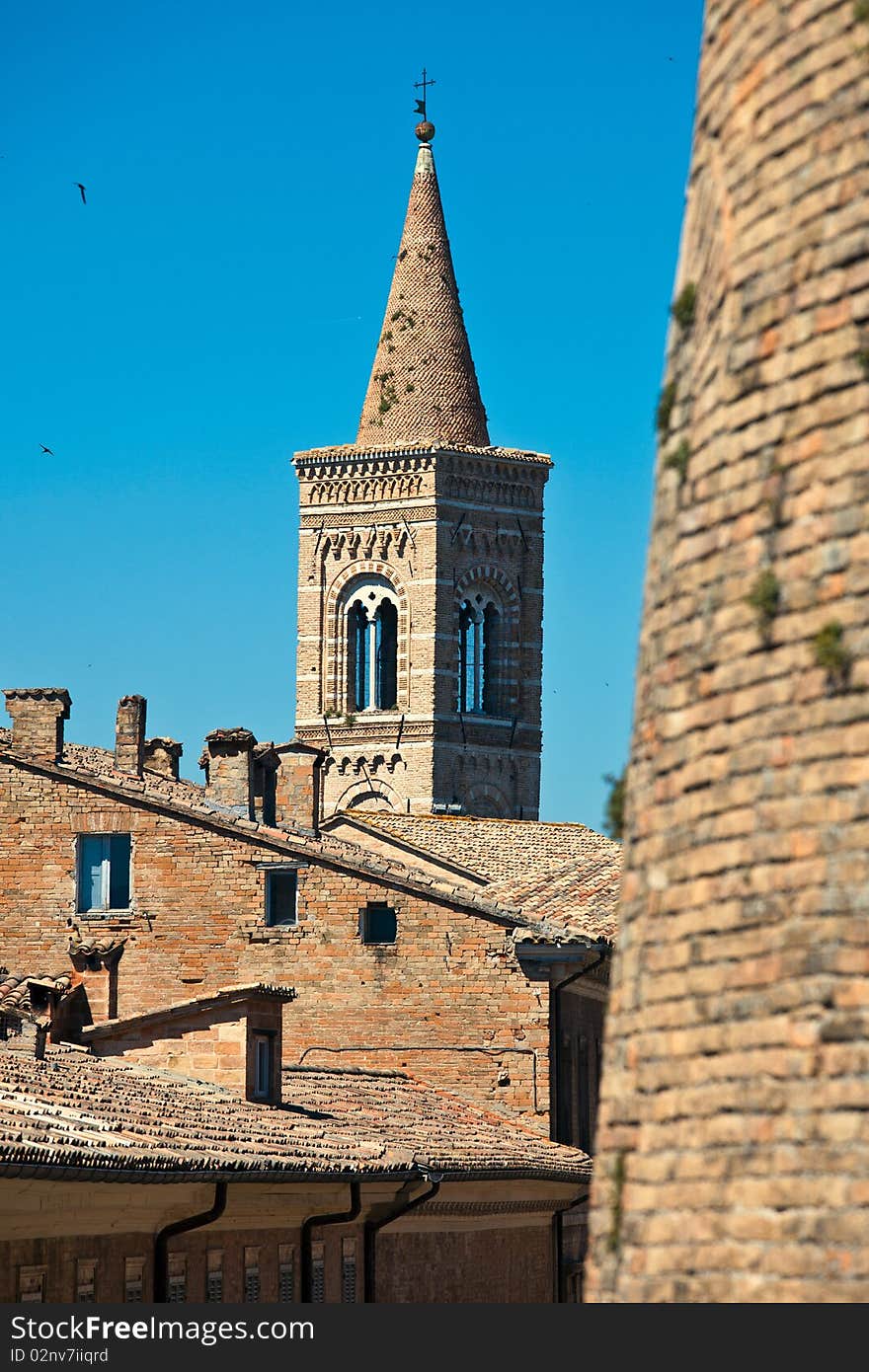 Landscape of Urbino, one of the famous italian medieval places in Italy. Landscape of Urbino, one of the famous italian medieval places in Italy