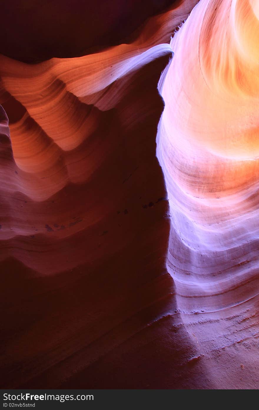 Natural sculpture Antelope canyon Arizona mountain