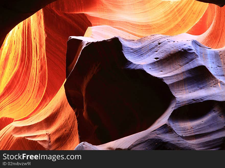 Natural sculpture Antelope canyon Arizona mountain