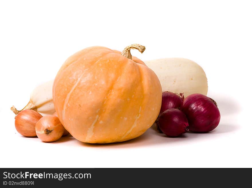 Vegetables(pumpkin, Vegetable Marrow, Red Onions)