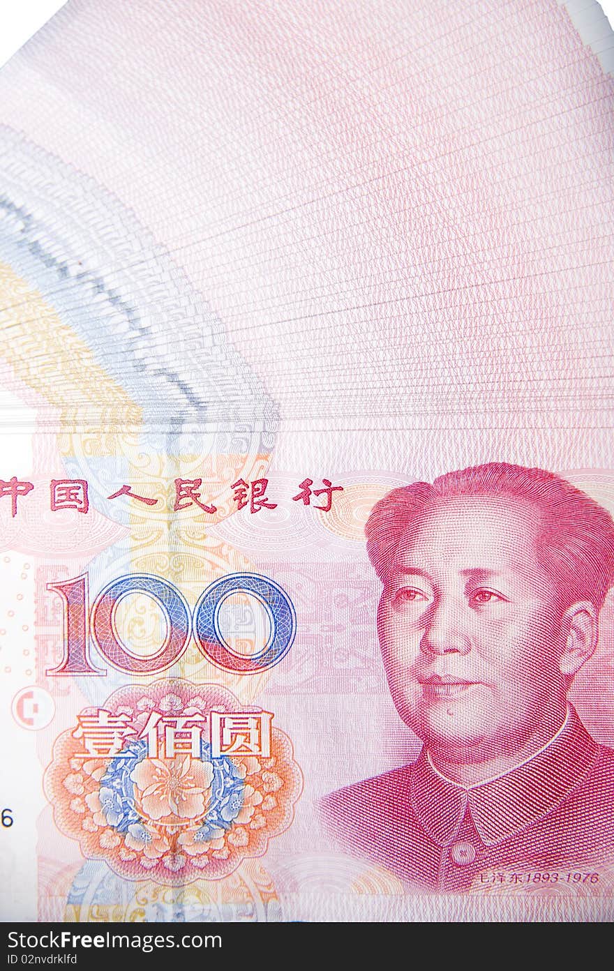 The money on white background, Chinese currency