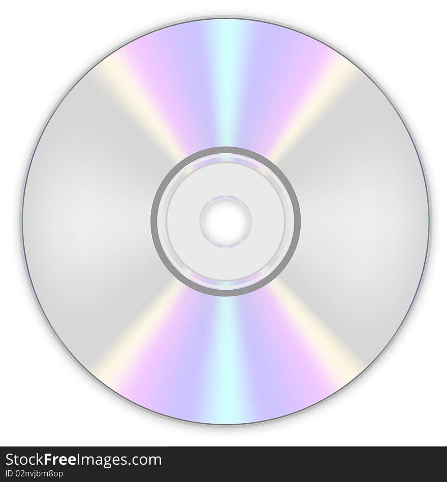 A vector illustration of a blank compact disc or DVD. A vector illustration of a blank compact disc or DVD.