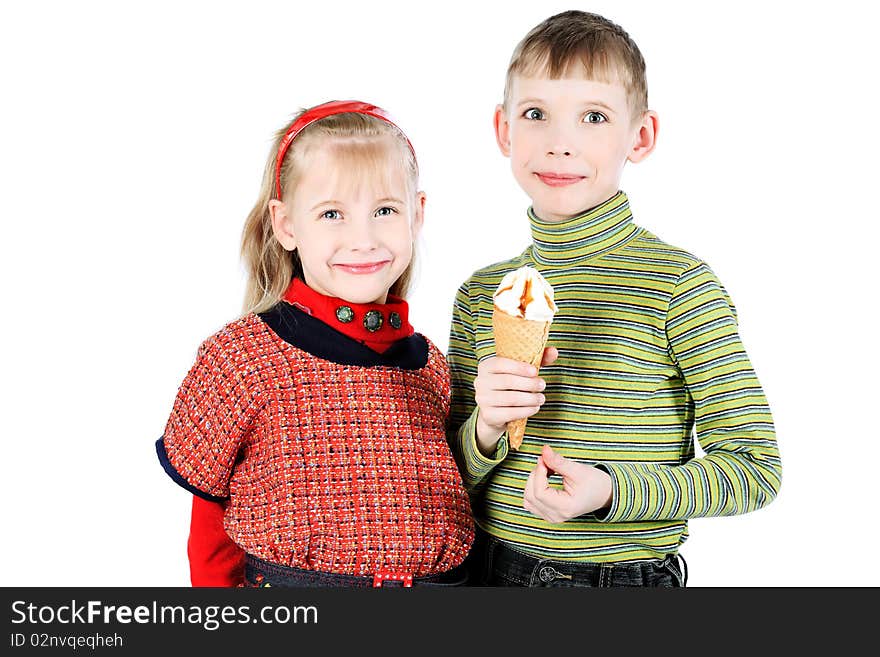 Children with ice-cream