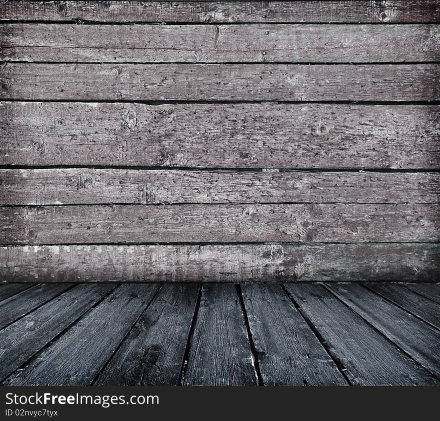 Vintage wooden planks interior as background. Vintage wooden planks interior as background