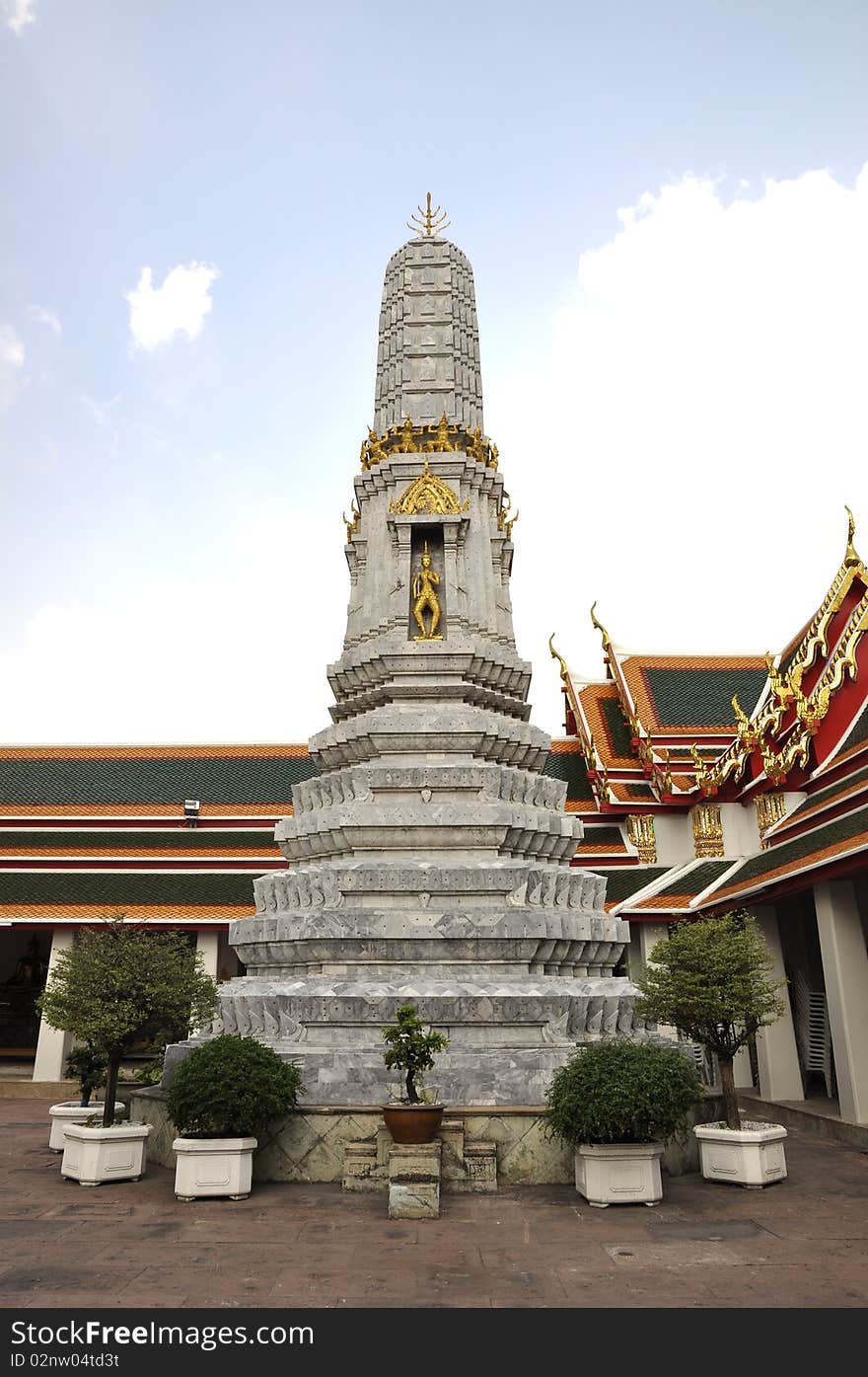 Ancient Mosaic Thailand Top Pagoda