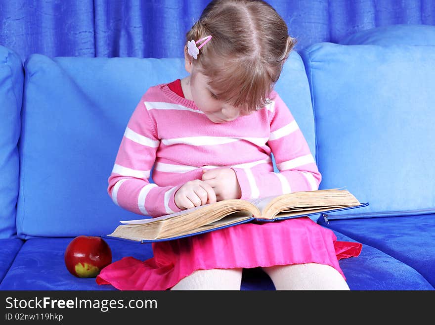 Girl reading book