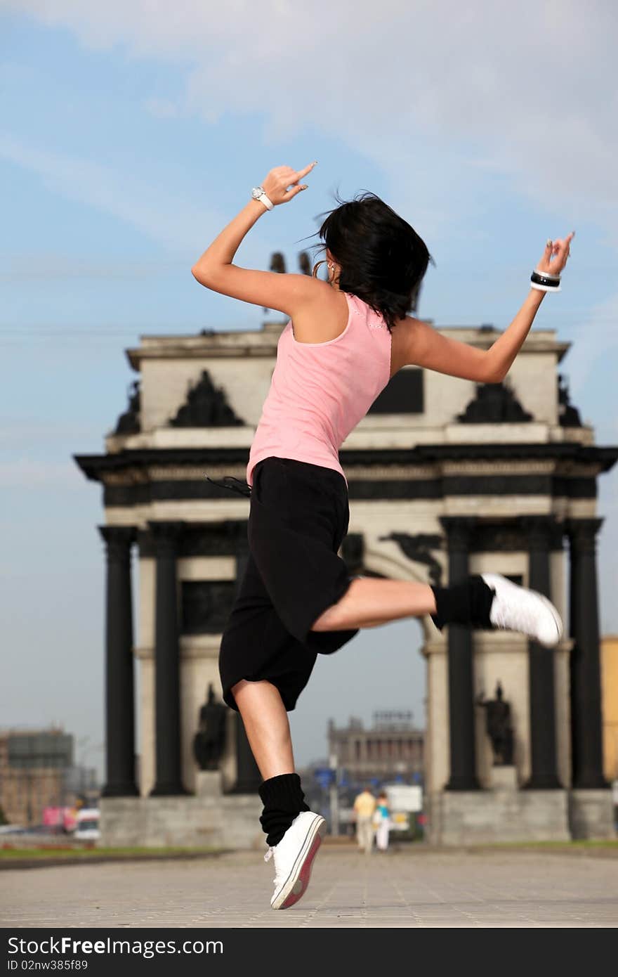 Woman modern ballet dancer