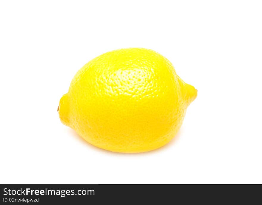 Juicy, fresh, new lemons are isolated on the white. Juicy, fresh, new lemons are isolated on the white