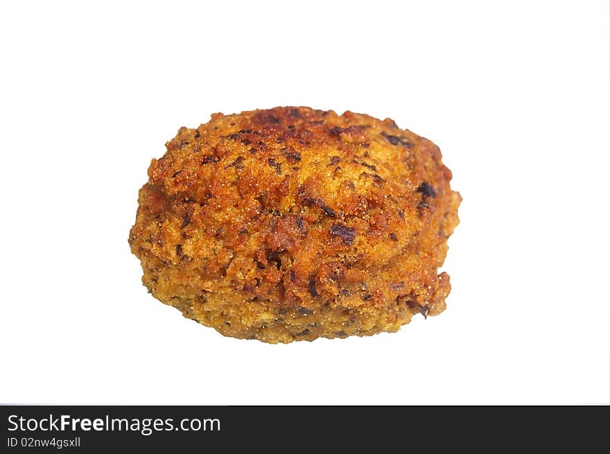 Traditional street food of the middle east falafel isolated over white