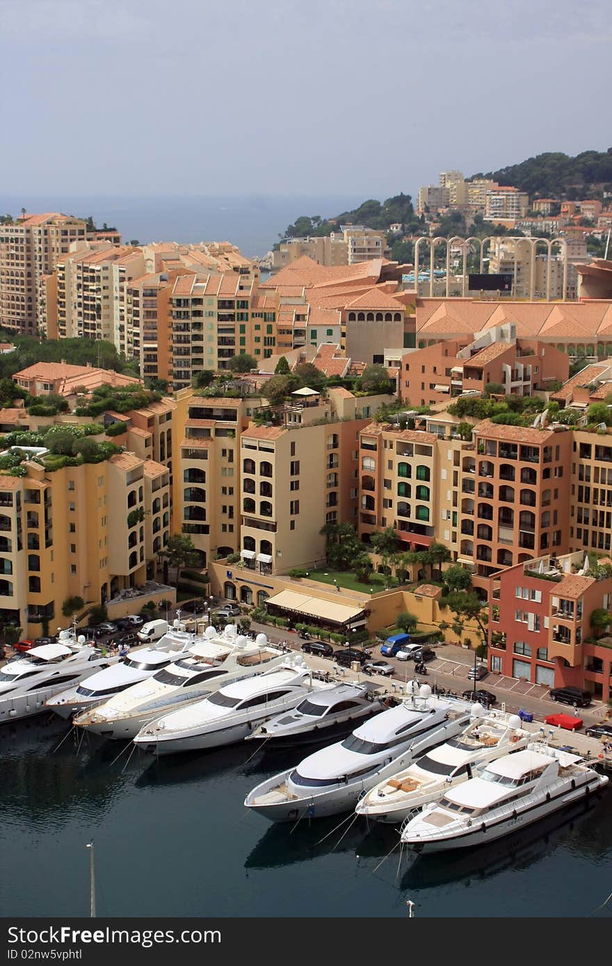 The view on the Monaco from mountain. The view on the Monaco from mountain