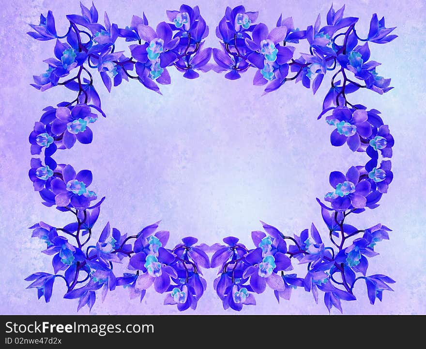 Floral frame - orchids