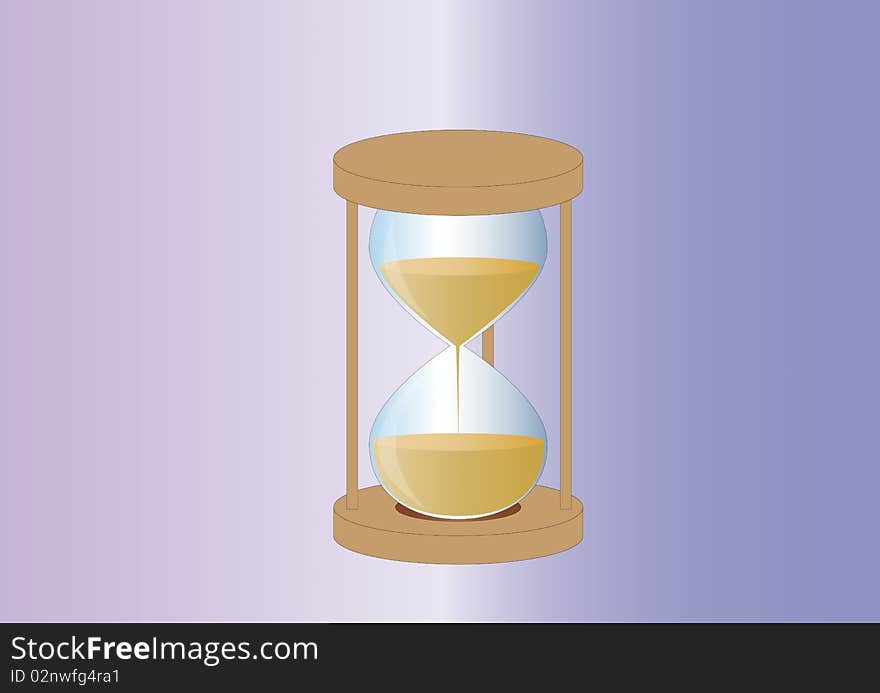 Hourglass on a light background. Hourglass on a light background