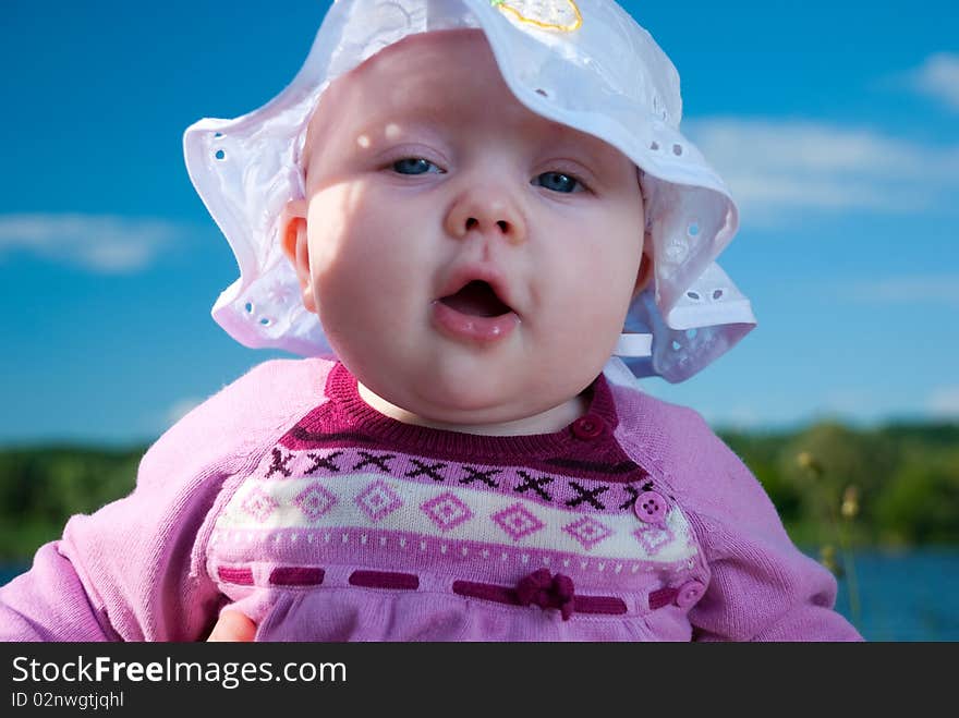 Baby on a carpet