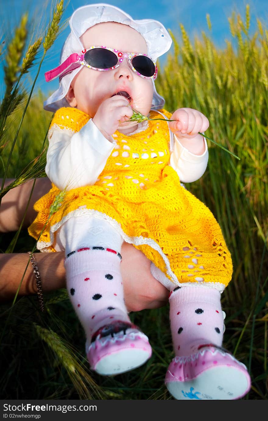 Baby in sunglasses