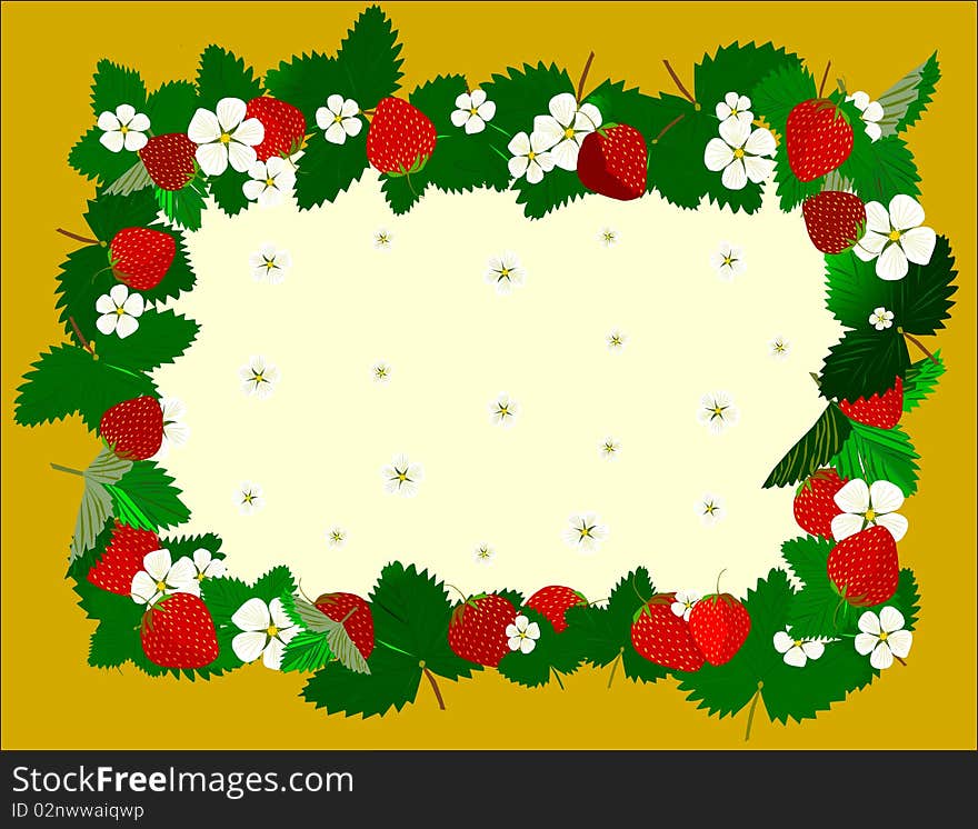 Frame with Strawberries