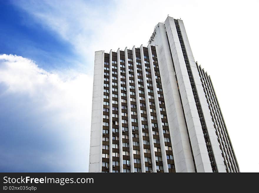 Multistorey building of Tourist Hotel in Kiev. Multistorey building of Tourist Hotel in Kiev