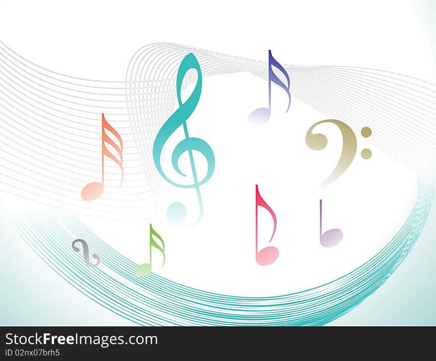 Abstract colorful music words vector illustration. Abstract colorful music words vector illustration