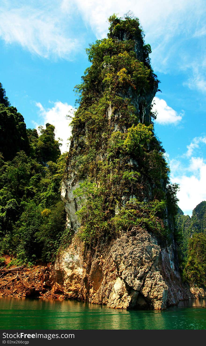 High Cliffs On The Tropical Island