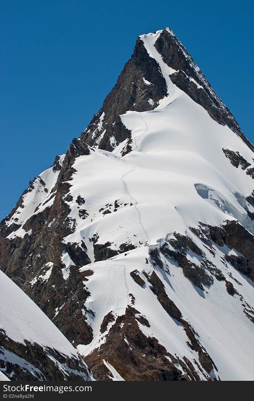 Glacier in Summer, Caucasus Mountains, Elbrus, Adilsu june 2010