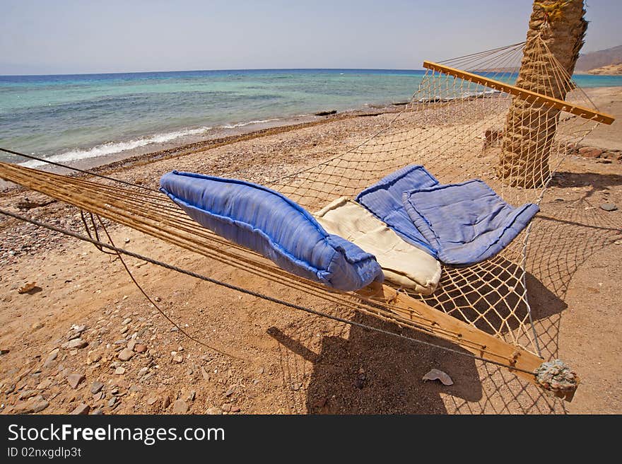 Hammock on a tropical beach